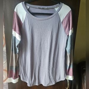 Yidarton Colorblock Long Sleeve Women's Top